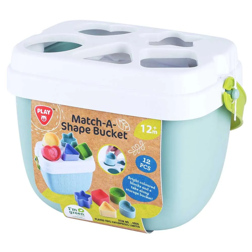 Кошница сортер Match A Shape 12ч. PlayGo I'm Green