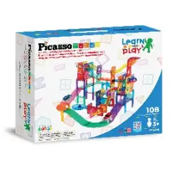 Магнитен конструктор Picasso писта за топчета 3 в 1 108 части Магнитен конструктор Picasso писта за топчета 3 в 1 108 части