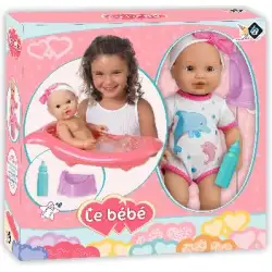 LT Кукла Пишкаща Le Bebe 40 см. с Гърне и Вана 98913 x4 LT Кукла Пишкаща Le Bebe 40 см. с Гърне и Вана 98913 x4