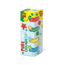 Бебешка играчка SES - Мек пластелин - Pure (4x90гр) Бебешка играчка SES - Мек пластелин - Pure (4x90гр)