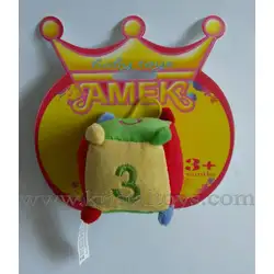 Бебешка плюшена играчка дрънкалка Кубче с цифри
