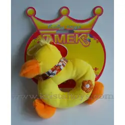 Бебешка плюшена играчка дрънкалка Пате Бебешка плюшена играчка дрънкалка Пате