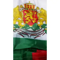 Българско национално знаме с герб - трибагреник, трикольор, флаг Българско национално знаме с герб - трибагреник, трикольор, флаг