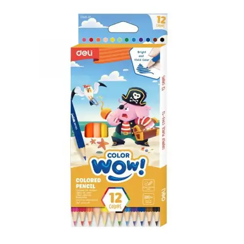 Цветни моливи Deli Color WOW 12 цв. EC143-12