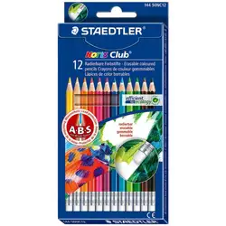 Цветни моливи Щадлер Staedtler Noris Club 144 50, с гума, 12 цвята