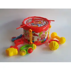 Детска играчка Барабан с палки + дрънкалки