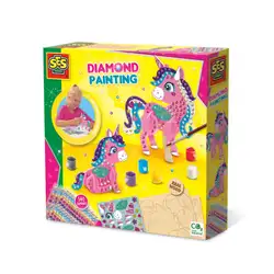 Детска играчка SES - Диамантена живопис: 3D еднорози