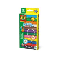 Детска играчка SES - Глина за моделиране Infinity - 12 опаковки (180гр)