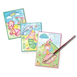 Детска играчка SES - Картички с брокат за оцветяване