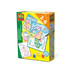Детска играчка SES - Картички с брокат за оцветяване Детска играчка SES - Картички с брокат за оцветяване