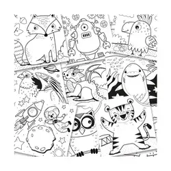 Детска играчка SES - Книжка за оцветяване с пайети