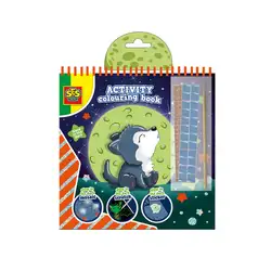Детска играчка SES - Книжка за оцветяване, светеща в тъмното 3 в 1 Детска играчка SES - Книжка за оцветяване, светеща в тъмното 3 в 1