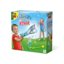Детска играчка SES - Комплект за сапунени балони - Нападение на акула