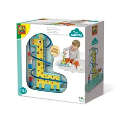 Детска играчка SES - Лабиринт с мъниста, жираф
