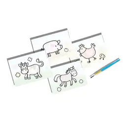 Детска играчка SES - Оцвети с вода животните от фермата