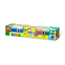 Детска играчка SES - Пластилин за най-малките, 4 цвята х 90гр. Детска играчка SES - Пластилин за най-малките, 4 цвята х 90гр.