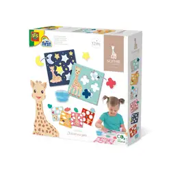 Детска играчка SES - Прилепващи форми, жирафчето Софи