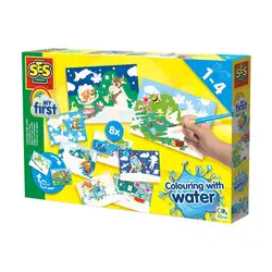 Детска играчка SES - Рисуване с вода: Скрити животни Мега сет