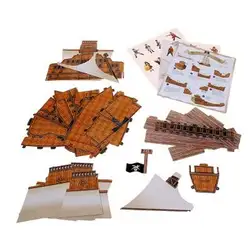 Детска книга Аз строя пиратски кораб + 3D пъзел