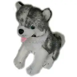 Детска плюшена играчка Куче Хъски седнало