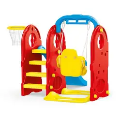 DOLU Игрален център с пързалка, люлка и баскетболен кош 4 в 1 - 3023