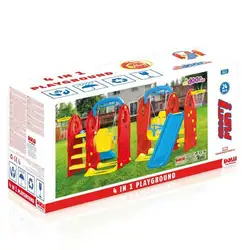DOLU Игрален център с пързалка, люлка и баскетболен кош 4 в 1 - 3023