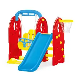 DOLU Игрален център с пързалка, люлка и баскетболен кош 4 в 1 - 3023 DOLU Игрален център с пързалка, люлка и баскетболен кош 4 в 1 - 3023