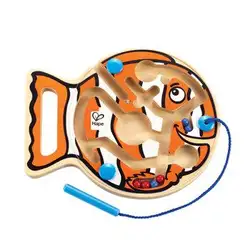 Дървена игра лабиринт рибка