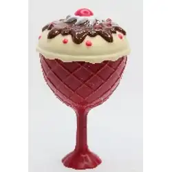 Кукла сладолед Мелба с четка - кафява + бяло GELATO