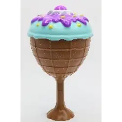 Кукла сладолед Мелба с четка - кафява + синьо GELATO