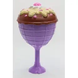 Кукла сладолед Мелба с четка - лилава + кафяво GELATO