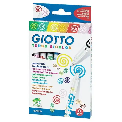 Giotto Флумастри 8 цвята Turbo Bicolor