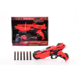 HIGH SPEED Soft Bullet Gun Пистолет Medium Светещ с 6 броя стрели