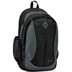 iBag Ученическа раница с две отделения - черна със сиво