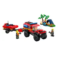 Лего Пожарникарски камион 4x4 със спасителна лодка Lego City Fire 60412