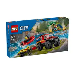 Лего Пожарникарски камион 4x4 със спасителна лодка Lego City Fire 60412 Лего Пожарникарски камион 4x4 със спасителна лодка Lego City Fire 60412