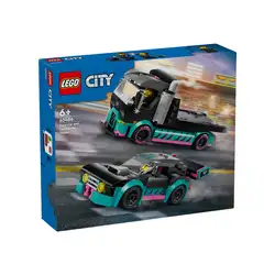 Лего Състезателна кола и камион автовоз Lego City Great Vehicles 60406 Лего Състезателна кола и камион автовоз Lego City Great Vehicles 60406
