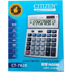 Калкулатор Цитизен Citizen CT - 7620 с 12 цифри и двойно захранване