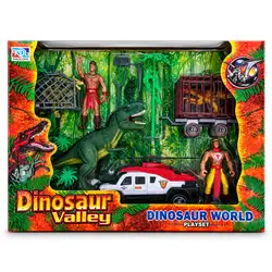 Комплект динозаври с хеликоптер DINOSAUR VALLEY – детска играчка