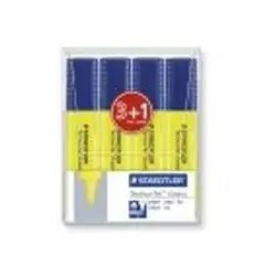 Комплектт текстмаркери Staedtler 364, жълти, 3+1 броя