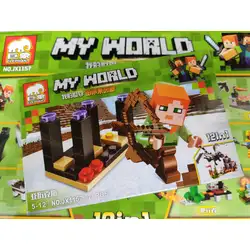 Конструктор с фигура My World зелено кафяво човече 41 части Конструктор с фигура My World зелено кафяво човече 41 части