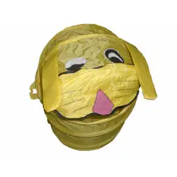 Кош за детски играчки с капак, очи и уши, жълт Кош за детски играчки с капак, очи и уши, жълт