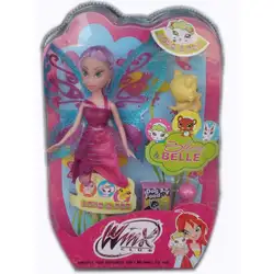 Кукла Уинкс с лилава коса и с домашен любимец Winx
