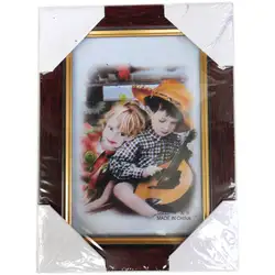 Луксозна вертикална рамка за снимка, дървена със златен кант