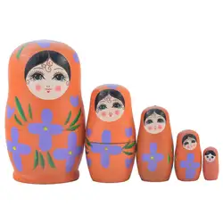 Матрьошка дървена - петица