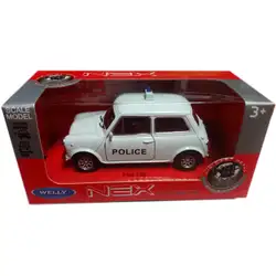 Метална кола с отварящи се врати Fiat 126 Police Welly