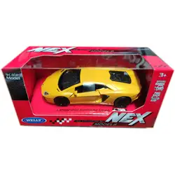 Метална кола с отварящи се врати Ламборджини Lamborghini Aventador Coupe Welly