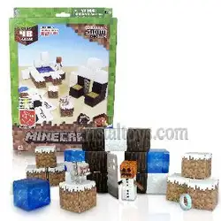 Minecraft Пъзел 3D Снежна сцена 48 части