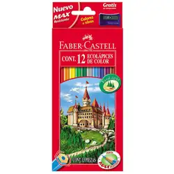 Моливи Замък Фабел Кастел Faber Castell 12 цвята + острилка .