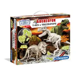 Образователна игра Светещ скелет на T-Rex и Тиранозавър 2 в 1 Клементони Clementoni - Science & Play Образователна игра Светещ скелет на T-Rex и Тиранозавър 2 в 1 Клементони Clementoni - Science & Play